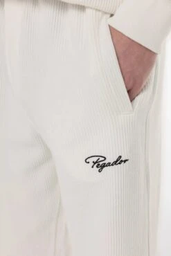 Signar Wide Rib Pants Washed Warm White Black -Pegador Sale Store PGDR 4623 551 001 WASHED WARM WHITE BLACK 2994