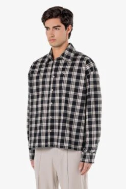 Bevill Flannel Shirt Washed Dark Stone Black -Pegador Sale Store PGDR 4627 555 001 WASHED DARK STONE BLACK 2951