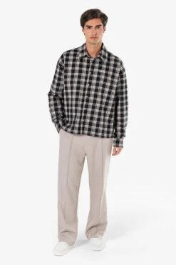 Bevill Flannel Shirt Washed Dark Stone Black -Pegador Sale Store PGDR 4627 555 001 WASHED DARK STONE BLACK 2954