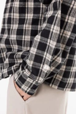 Bevill Flannel Shirt Washed Dark Stone Black -Pegador Sale Store PGDR 4627 555 001 WASHED DARK STONE BLACK 2964