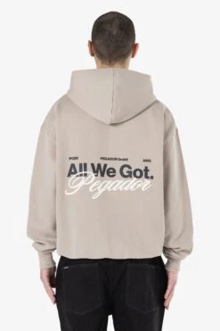 Colfa Oversized Sweat Jacket Washed Dark Stone