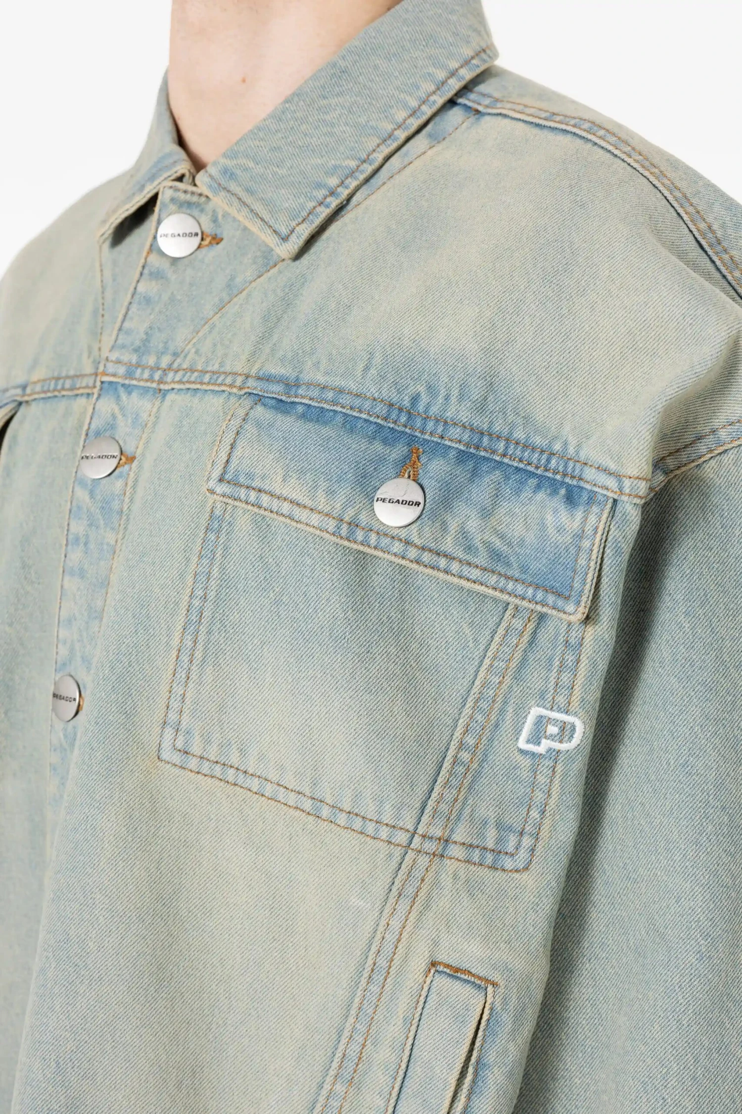 Ramsey Jeans Jacket Washed Vintage Blue - Image 6
