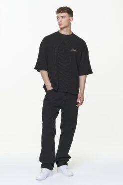 Quat Waffle Boxy Tee Vintage Washed Onyx Black 6 Quat Waffle Boxy Tee Vintage Washed Onyx Black -Pegador Sale Store PGDR BUILD TO LAST E COMMERCE MENS7390
