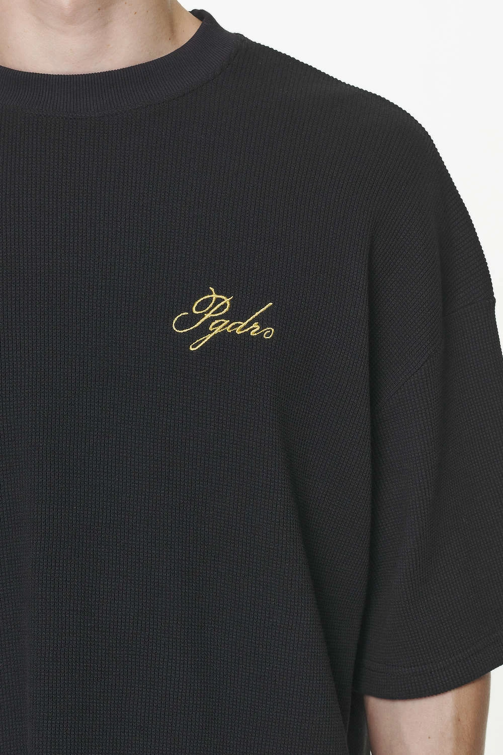 Quat Waffle Boxy Tee Vintage Washed Onyx Black 5 Quat Waffle Boxy Tee Vintage Washed Onyx Black - Image 5