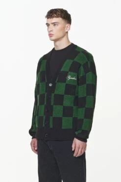 Todd Checkered Knit Cardigan Onyx Black British Green 7 Todd Checkered Knit Cardigan Onyx Black British Green -Pegador Sale Store PGDR BUILD TO LAST E COMMERCE MENS7571 1