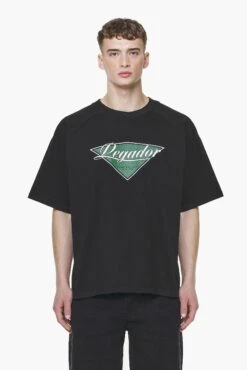 Trafford Raglan Boxy Tee Vintage Washed Onyx Black