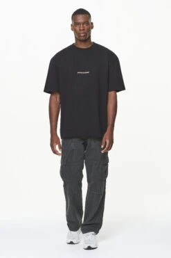 Colne Logo Oversized Tee Vintage Washed Onyx Black Gum -Pegador Sale Store PGDR BUILD TO LAST E COMMERCE MENS 211066