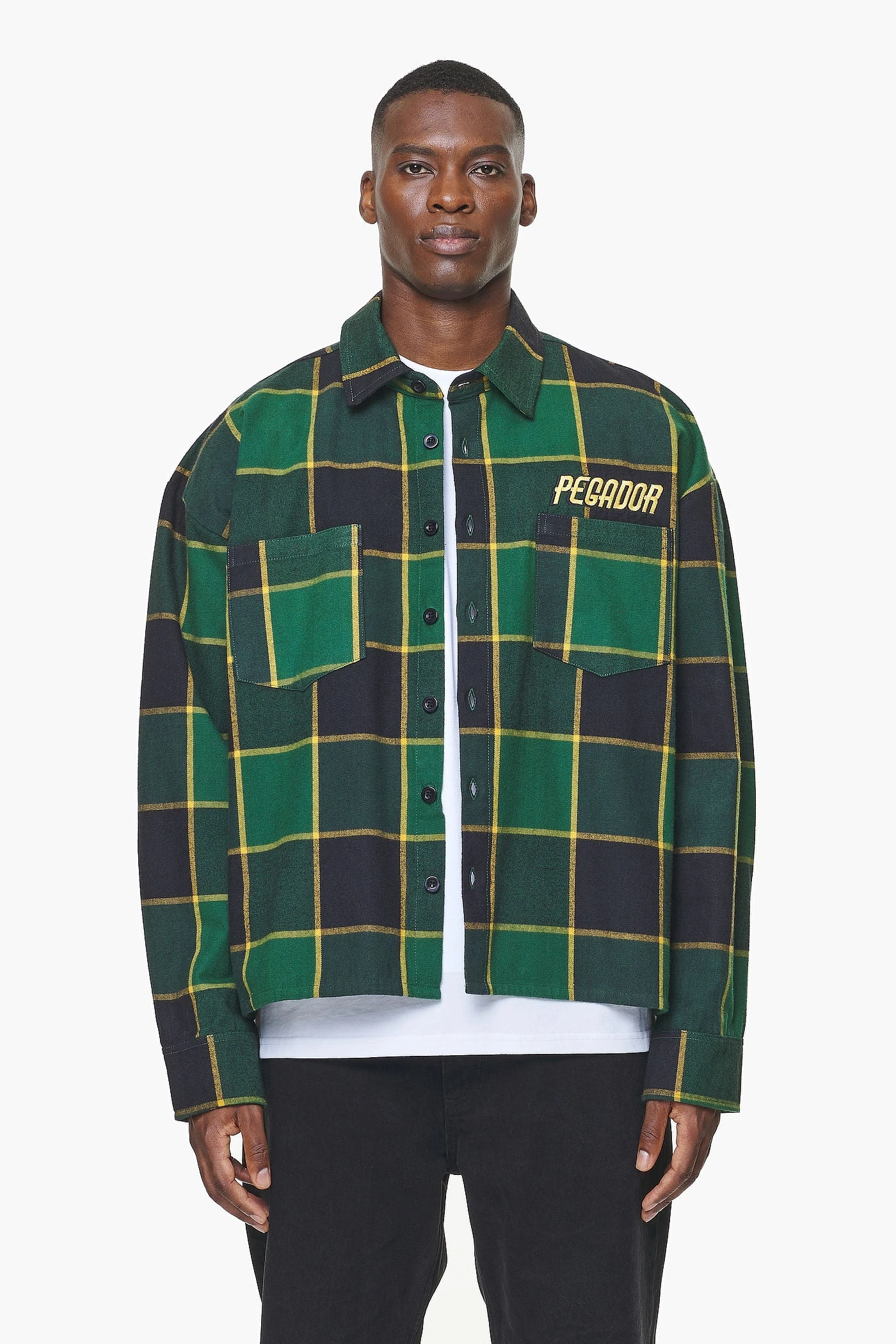 Eastfield Flannel Shirt Washed British Green Onyx Black 4 Eastfield Flannel Shirt Washed British Green Onyx Black - Image 4