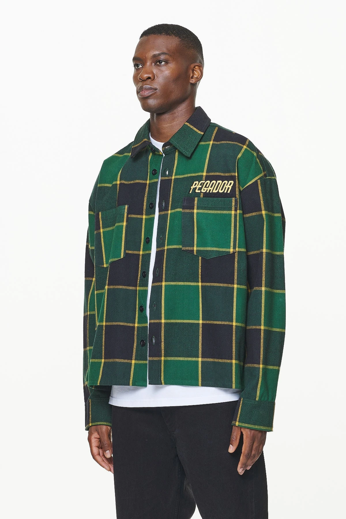 Eastfield Flannel Shirt Washed British Green Onyx Black 5 Eastfield Flannel Shirt Washed British Green Onyx Black - Image 5
