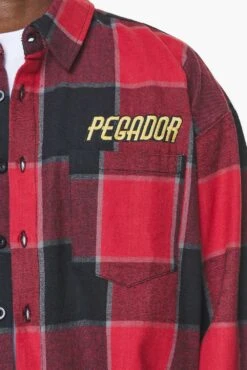 Eastfield Flannel Shirt Washed Royal Red Onyx Black -Pegador Sale Store PGDR BUILD TO LAST E COMMERCE MENS 211199
