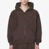 Ancy Inside Out Terry Boxy Sweat Jacket Washed Oak Brown