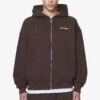 Logo Oversized Sweat Jacket Washed Oak Brown Gum -Pegador Sale Store PGDR DND E COMMERCE MENS DAY 159101