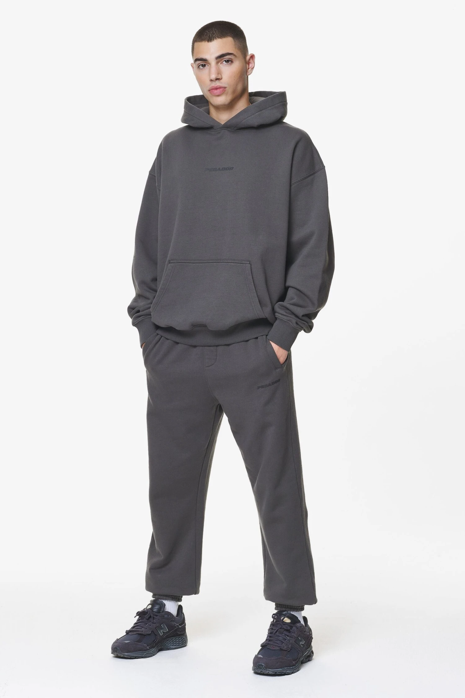Colne Logo Oversized Hoodie Washed Volcano Grey 2 Colne Logo Oversized Hoodie Washed Volcano Grey - Image 2