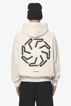 Barone Raglan Hoodie Washed Dust Cream