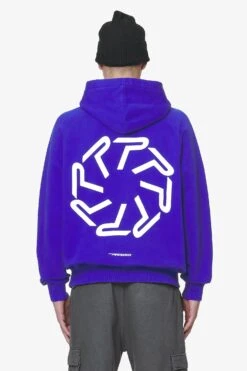 Barone Raglan Hoodie Washed Endless Blue