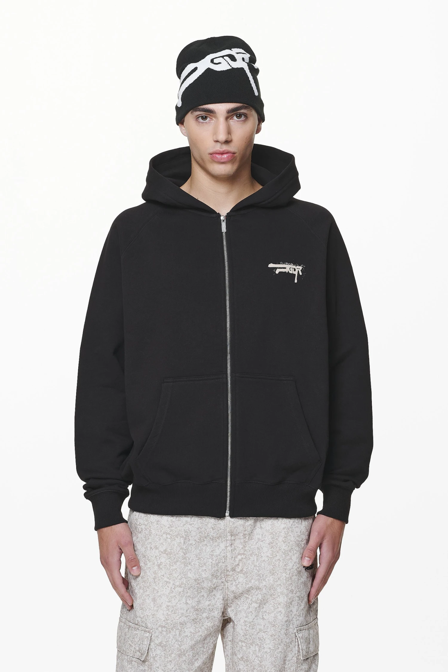 Condor Raglan Sweat Jacket Black 3 Condor Raglan Sweat Jacket Black - Image 3