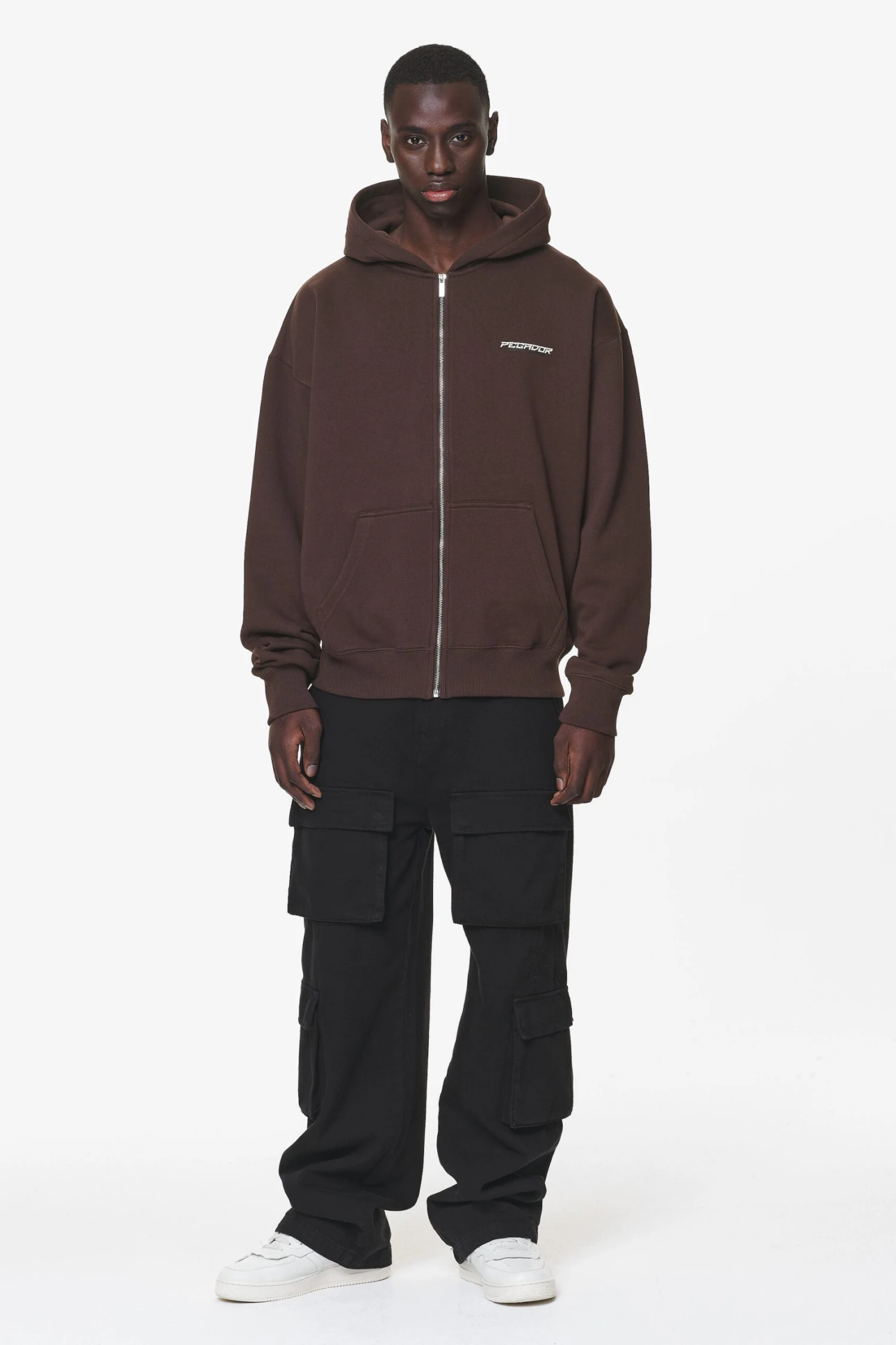 Fenton Oversized Sweat Jacket Washed Oak Brown 2 Fenton Oversized Sweat Jacket Washed Oak Brown - Image 2