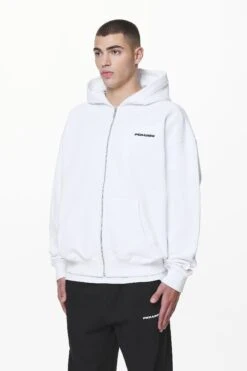 Logo Oversized Sweat Jacket White -Pegador Sale Store PGDR DO NOT DISTURB E COMMERCE DAY 261107