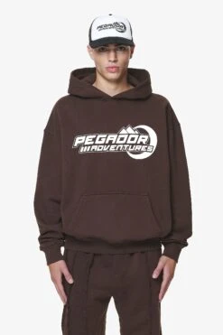 Eazor Oversized Hoodie Washed Oak Brown