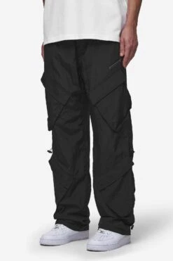 Varick Wide Tech Cargo Pants Black -Pegador Sale Store PGDR MOST ALIVE ECOMMERCE MENS PANTS DAY 22762