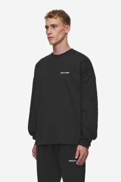 Rusk Logo Oversized Longsleeve Washed Black -Pegador Sale Store PGDR MOST ALIVE ECOMMERCE MENS DAY 152743