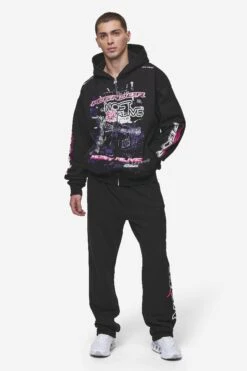 Saxon Oversized Sweat Jacket Washed Black 14 Saxon Oversized Sweat Jacket Washed Black -Pegador Sale Store PGDR MOST ALIVE ECOMMERCE MENS DAY 152947