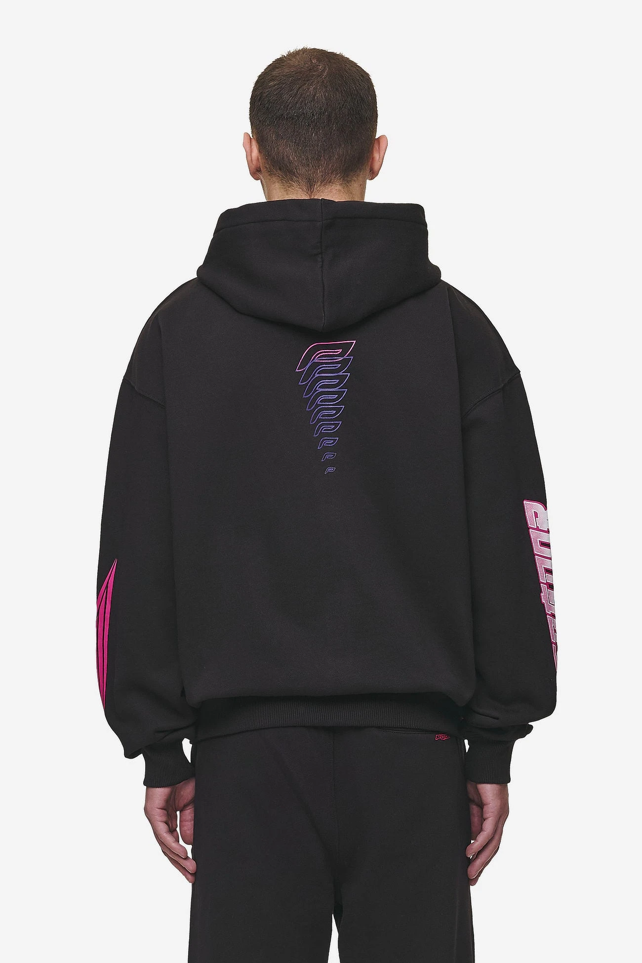 Saxon Oversized Sweat Jacket Washed Black 4 Saxon Oversized Sweat Jacket Washed Black - Image 4