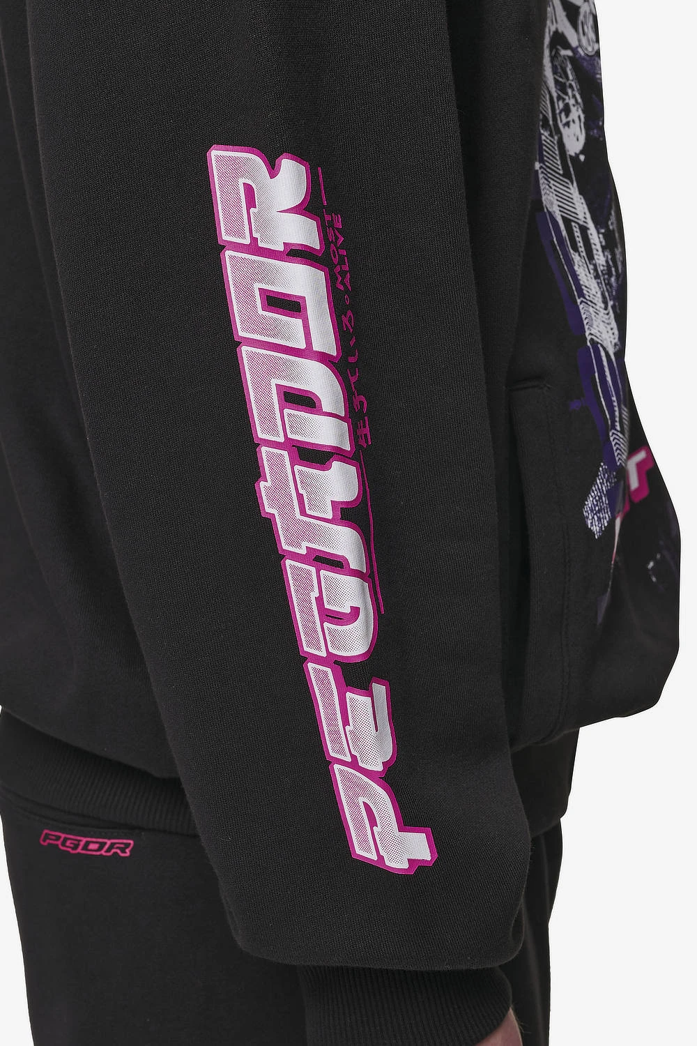 Saxon Oversized Sweat Jacket Washed Black 10 Saxon Oversized Sweat Jacket Washed Black - Image 10