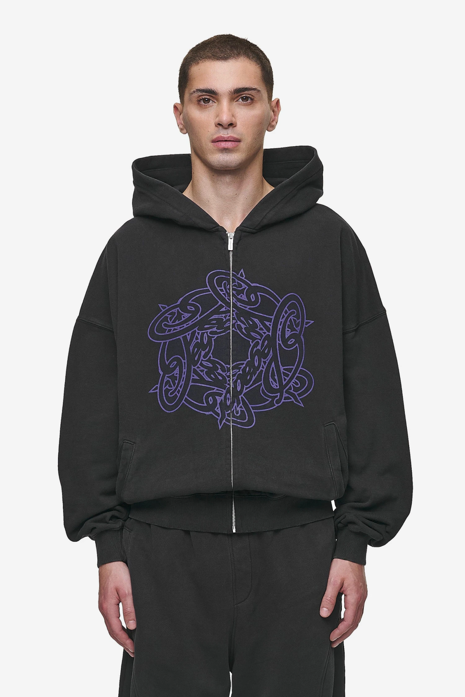 Dalk Boxy Sweat Jacket Vintage Black 1 Dalk Boxy Sweat Jacket Vintage Black