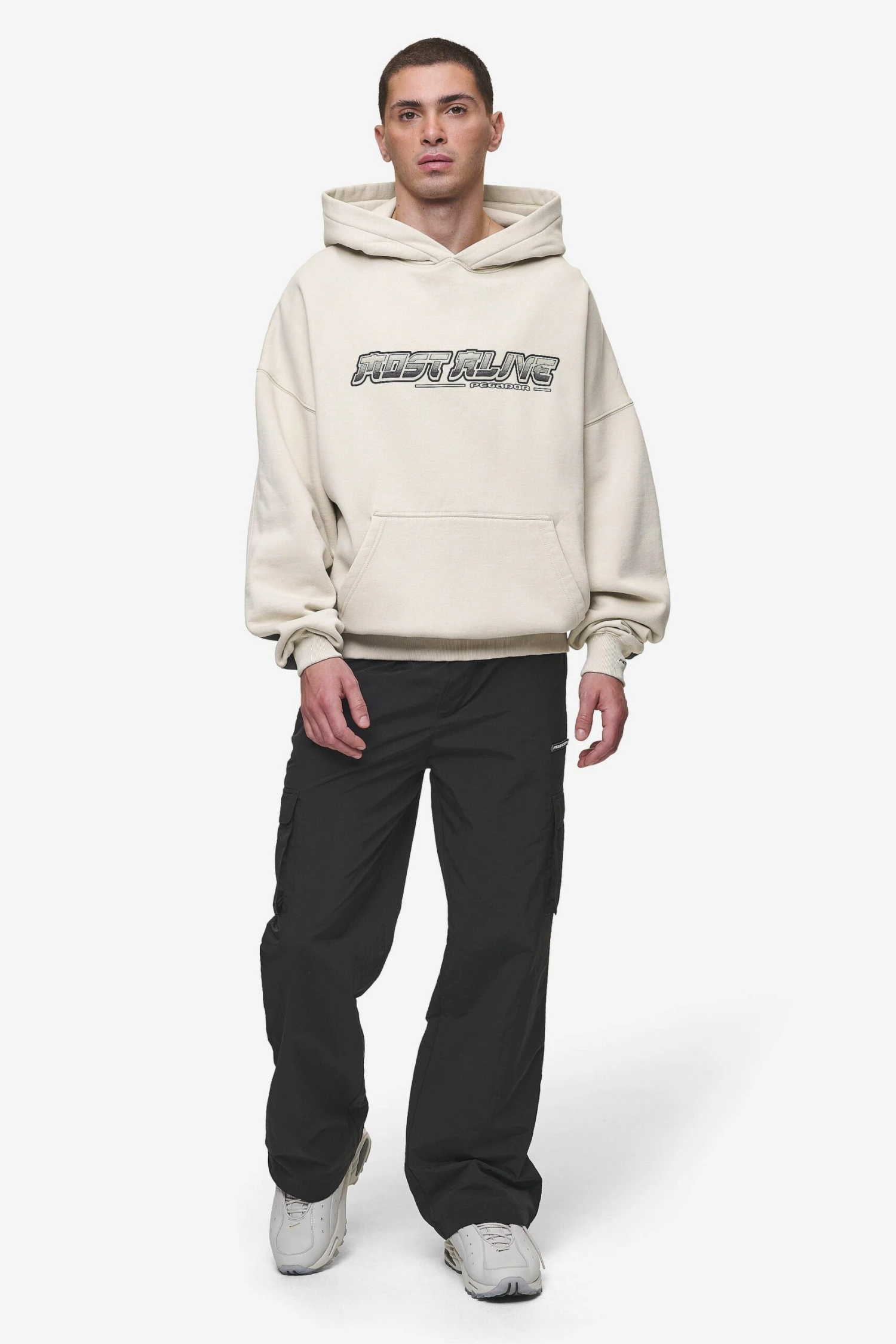 Enrith Boxy Hoodie Washed Light Beige 2 Enrith Boxy Hoodie Washed Light Beige - Image 2