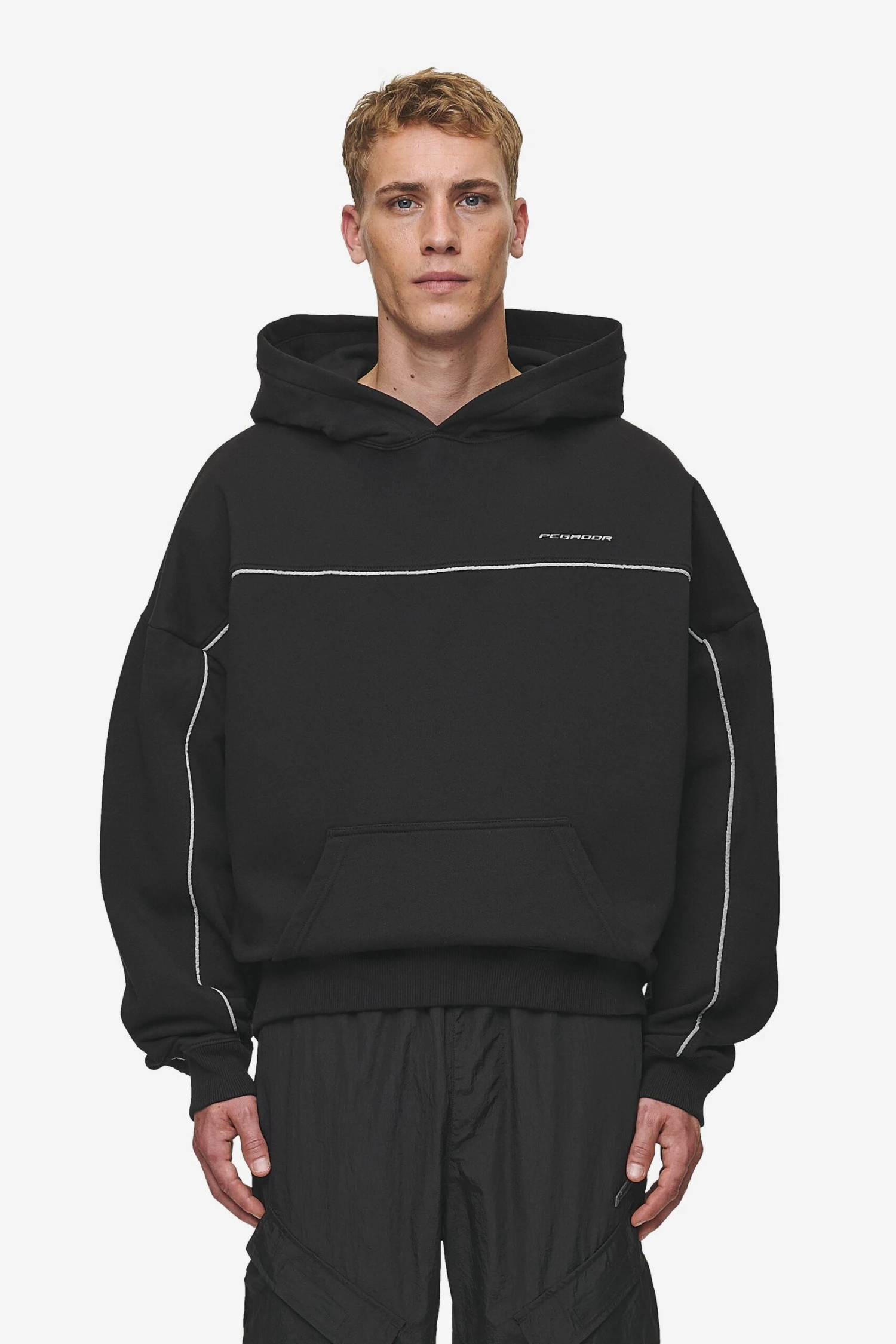 Beak Boxy Hoodie Washed Black 3 Beak Boxy Hoodie Washed Black - Image 3