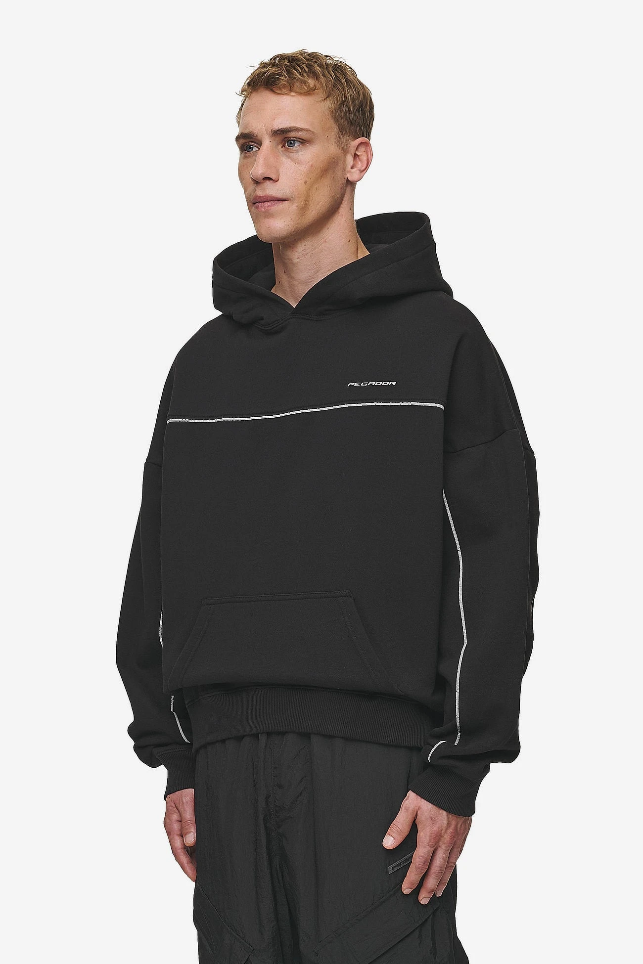 Beak Boxy Hoodie Washed Black 4 Beak Boxy Hoodie Washed Black - Image 4