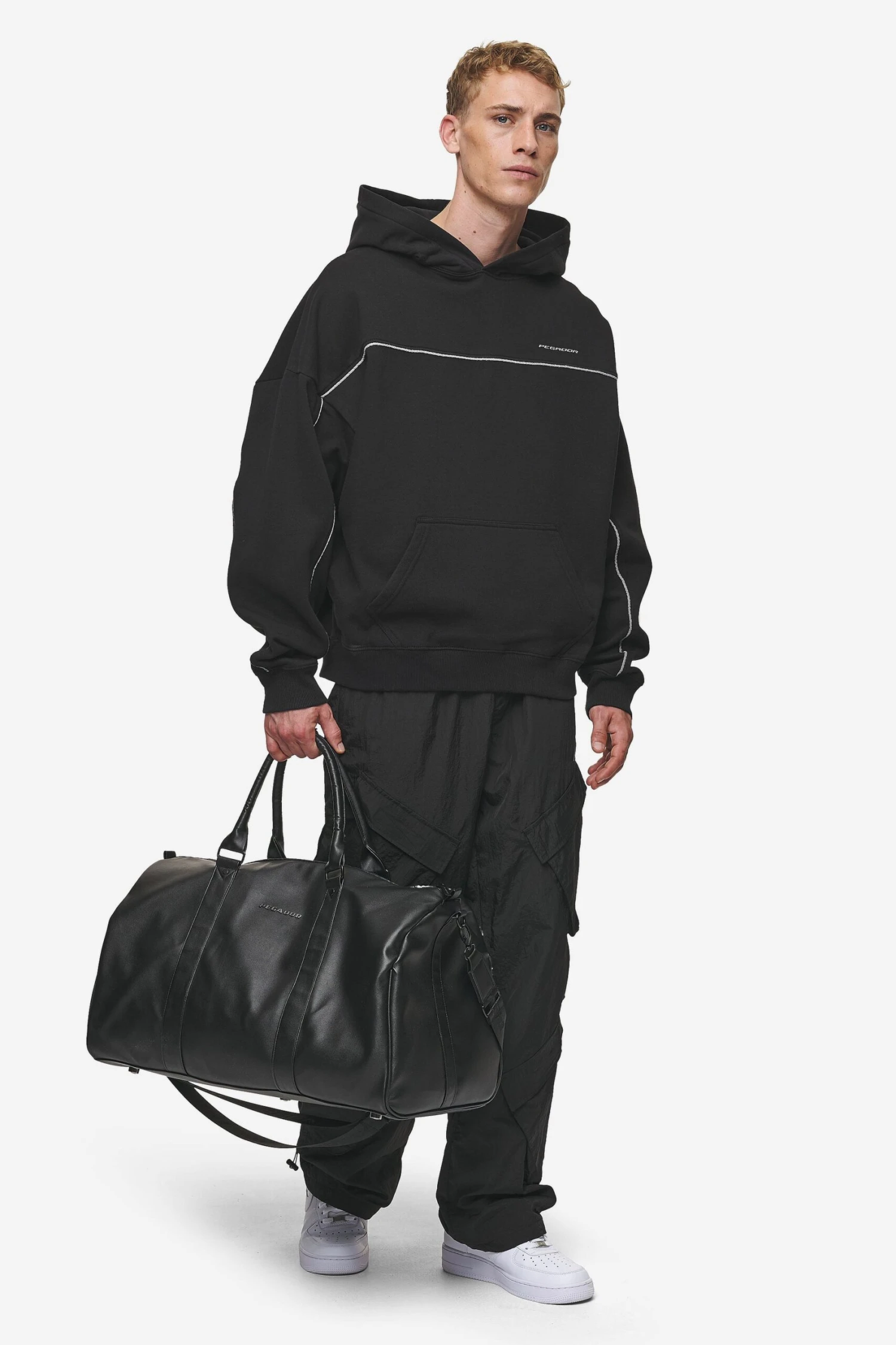 Beak Boxy Hoodie Washed Black 2 Beak Boxy Hoodie Washed Black - Image 2