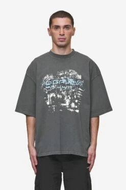 Macon Boxy Tee Washed Anthracite