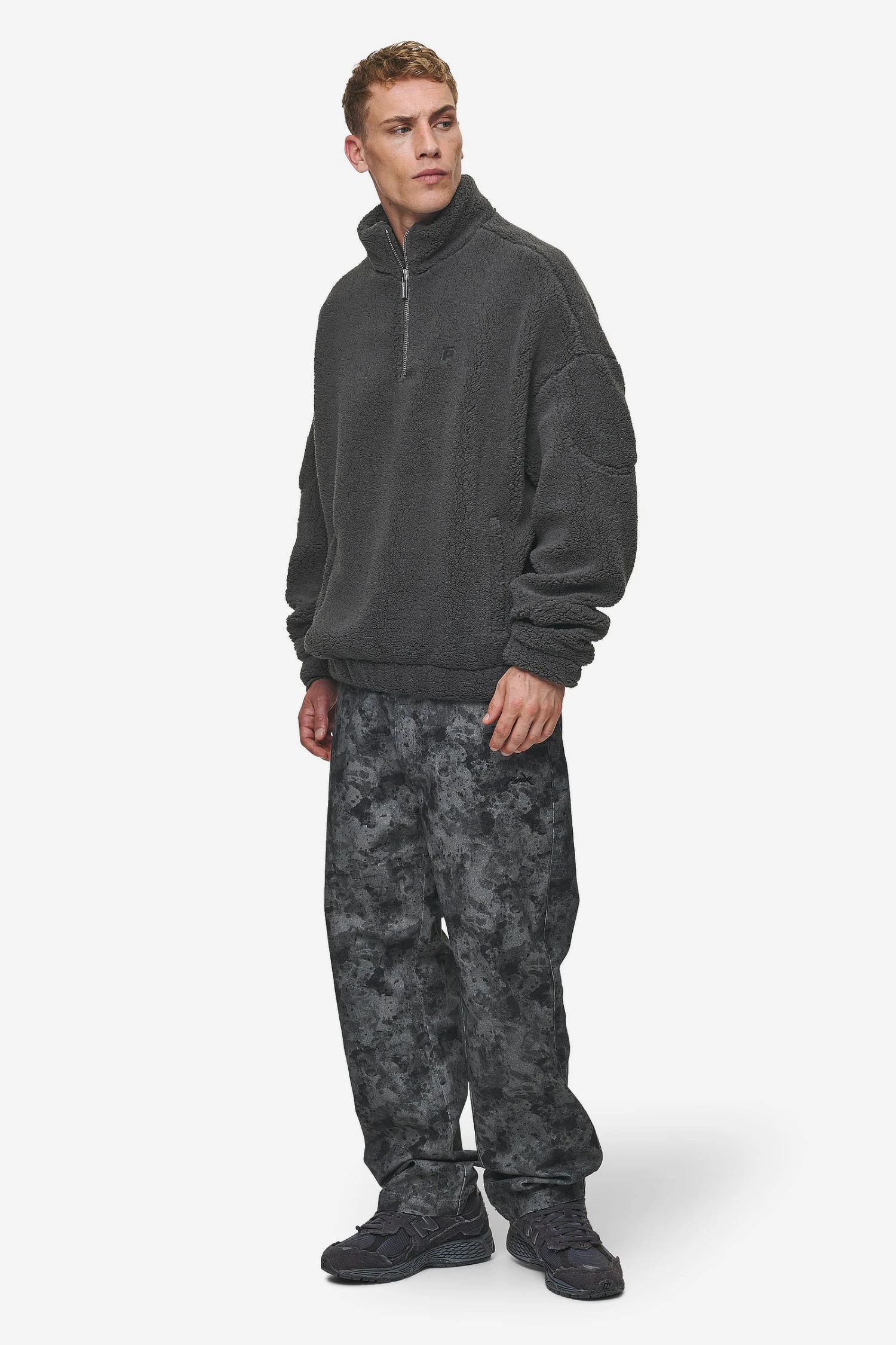 Munoz Teddy Half Zip Sweater Anthracite 2 Munoz Teddy Half Zip Sweater Anthracite - Image 2