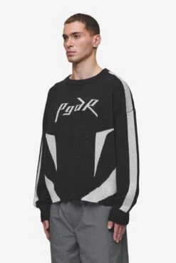 Kazan Boxy Knit Sweater Black Light Grey 8 Kazan Boxy Knit Sweater Black Light Grey -Pegador Sale Store PGDR MOST ALIVE ECOMMERCE MENS DAY 254792