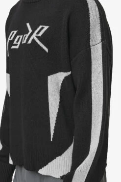 Kazan Boxy Knit Sweater Black Light Grey 10 Kazan Boxy Knit Sweater Black Light Grey -Pegador Sale Store PGDR MOST ALIVE ECOMMERCE MENS DAY 254806