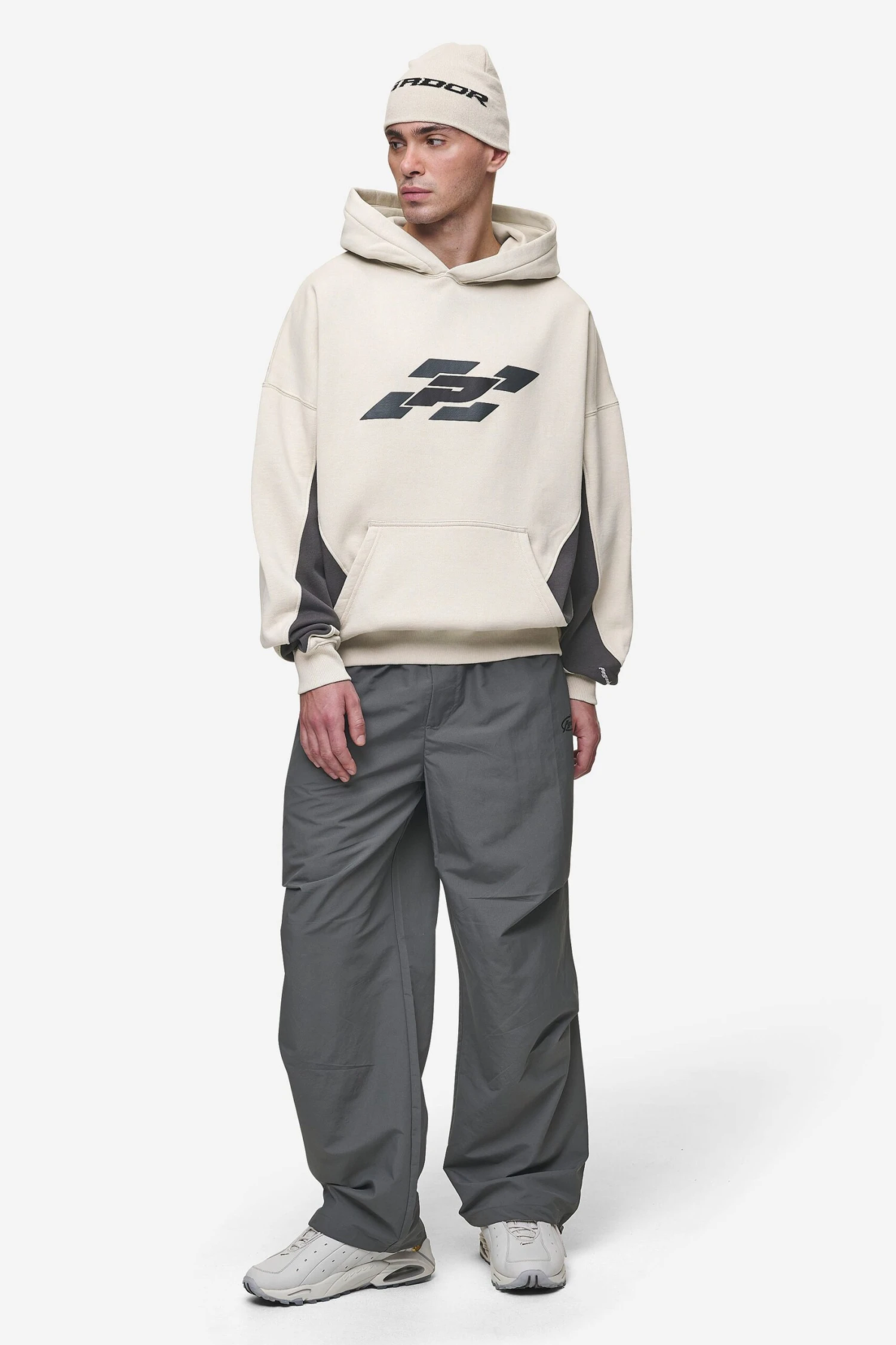 Slick Boxy Hoodie Washed Light Beige 2 Slick Boxy Hoodie Washed Light Beige - Image 2