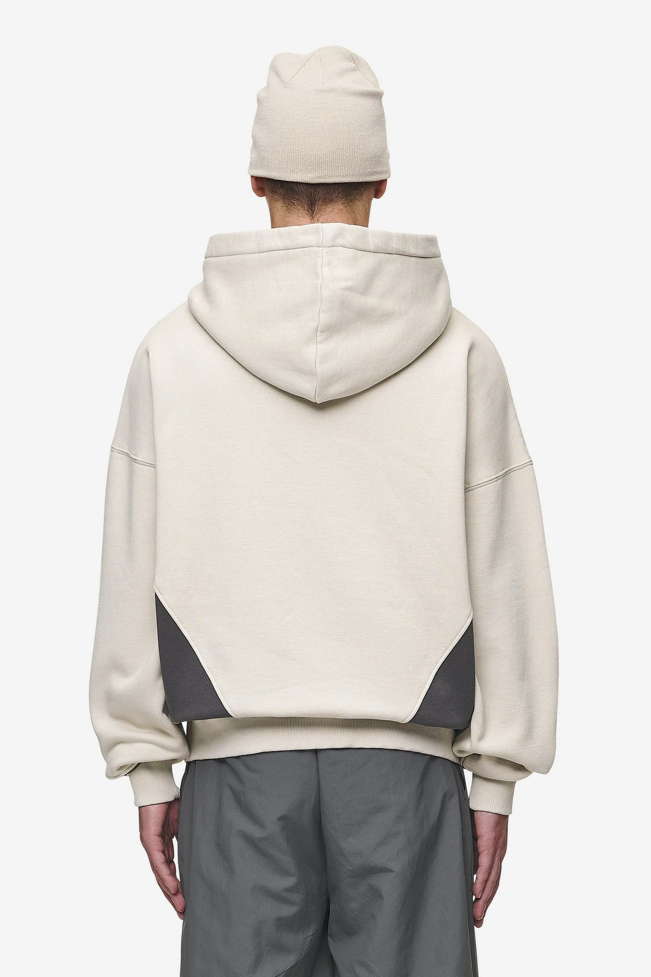 Slick Boxy Hoodie Washed Light Beige 4 Slick Boxy Hoodie Washed Light Beige - Image 4
