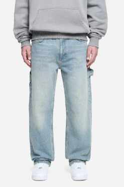 Daule Baggy Workwear Jeans Washed Vintage Blue -Pegador Sale Store PGDR NEVER TOO LATE ECOMMERCE 2 FEMALE BLUE127