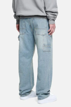 Daule Baggy Workwear Jeans Washed Vintage Blue -Pegador Sale Store PGDR NEVER TOO LATE ECOMMERCE 2 FEMALE BLUE130