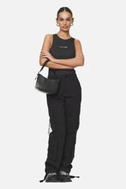 Mona Logo Faux Leather Handbag Black -Pegador Sale Store PGDR NEVER TOO LATE ECOMMERCE FEMALE DAY 2673