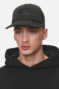 Narson Trucker Cap Black Cool Grey -Pegador Sale Store PGDR NEVER TOO LATE ECOMMERCE MALE CAPS59