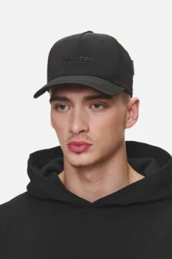 Logo Crushed Nylon Cap Black -Pegador Sale Store PGDR NEVER TOO LATE ECOMMERCE MALE CAPS63