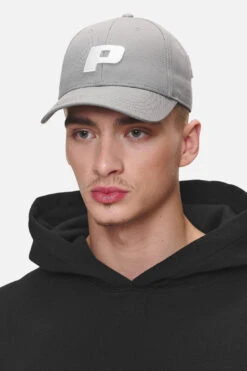 P Logo Cap Cool Grey White -Pegador Sale Store PGDR NEVER TOO LATE ECOMMERCE MALE CAPS70