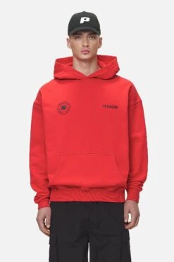Gordan Oversized Hoodie Washed Red
