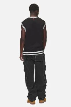 Marcy Oversized Sweat Vest Washed Black -Pegador Sale Store PGDR NEVER TOO LATE ECOMMERCE MALE DAY 1471