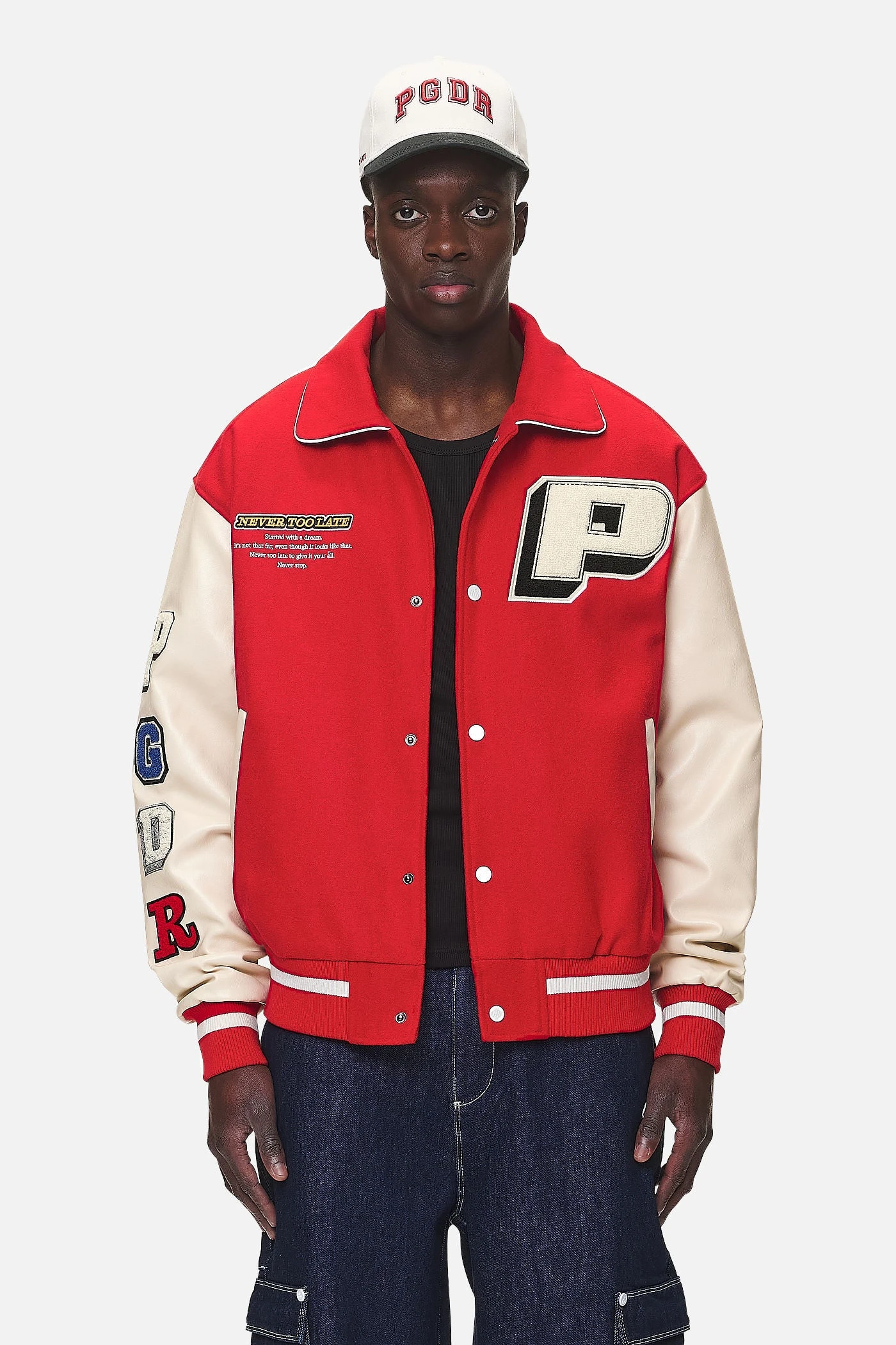Oris Varsity Jacket Red Cream 1 Oris Varsity Jacket Red Cream