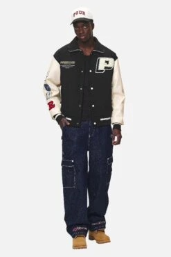 Oris Varsity Jacket Black Cream 10 Oris Varsity Jacket Black Cream -Pegador Sale Store PGDR NEVER TOO LATE ECOMMERCE MALE DAY 1499