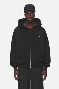 Leono Boxy Sweat Jacket Washed Black